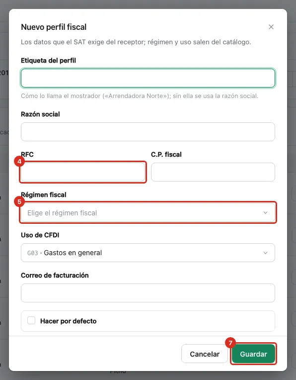 Nuevo perfil fiscal