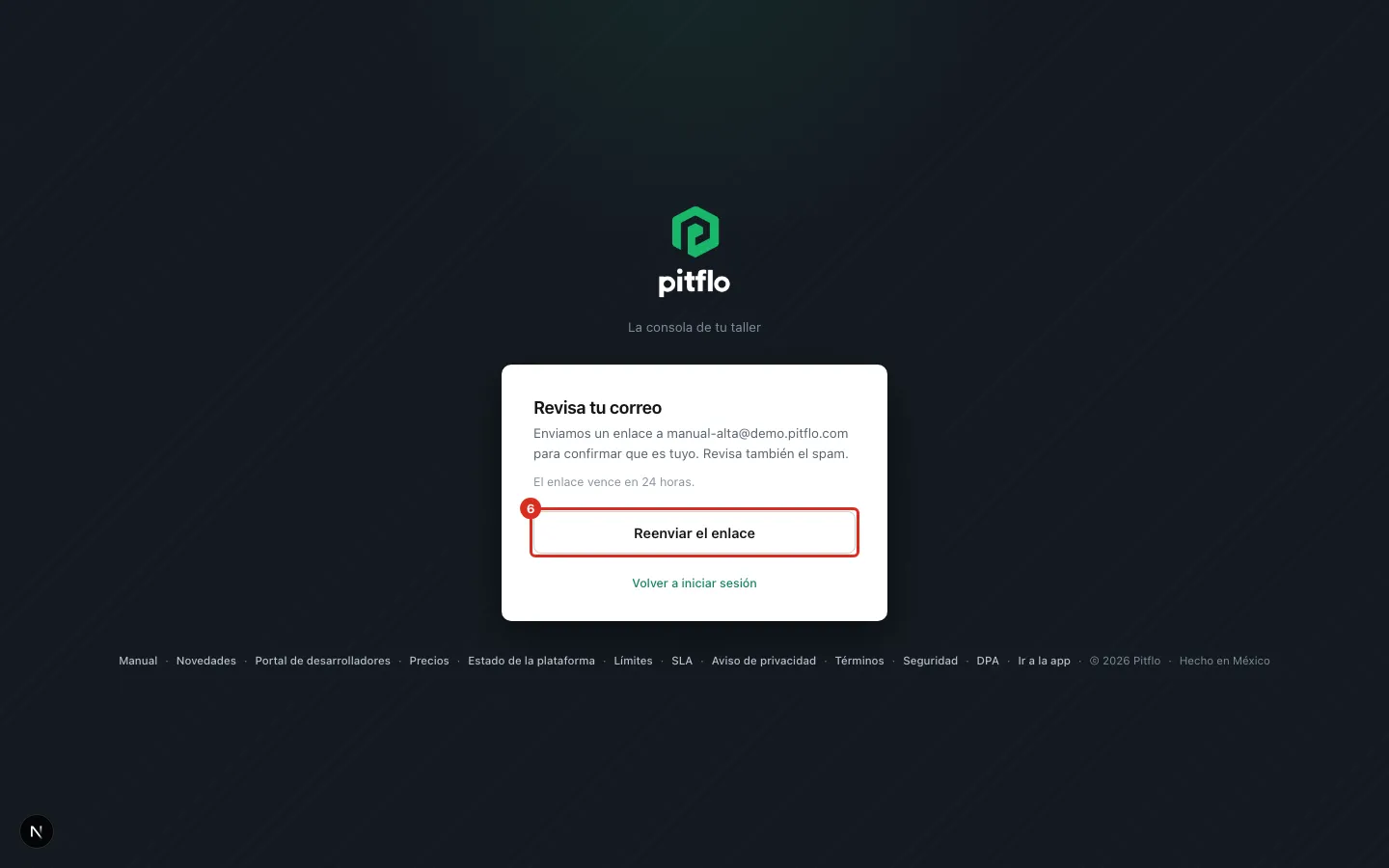 Pantalla Revisa tu correo