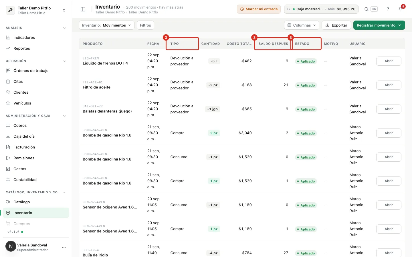 Las columnas del diario