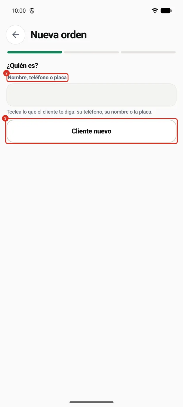 Buscar al cliente